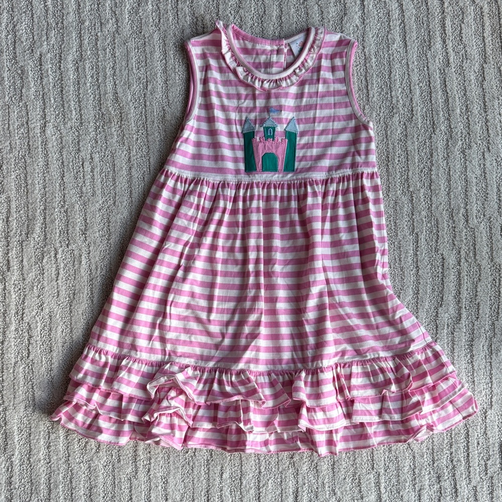 Stitchy Fish Disney castle princess dress size 8